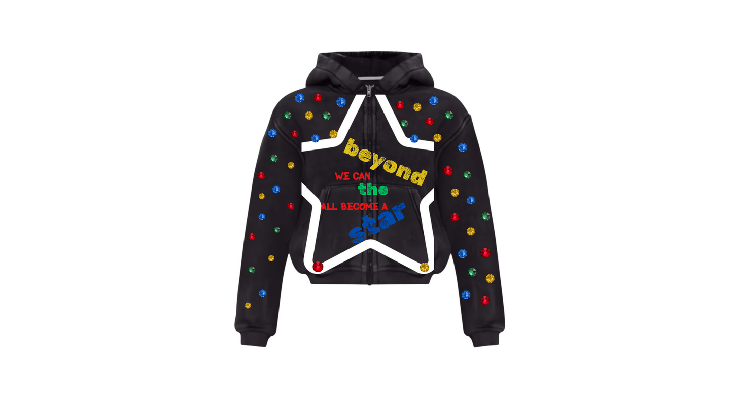 "BECOME A STAR" ZIP UP JACKET